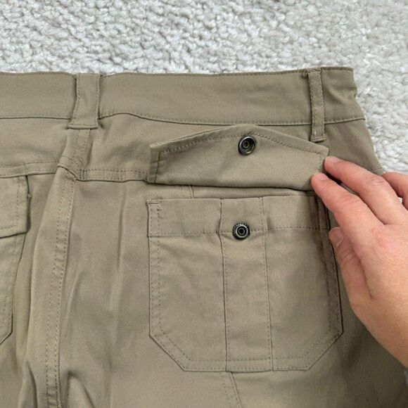 Prana Monarch Convertible Roll Up Leg Hiking Pants Tan 10 Short - Picture 11 of 15